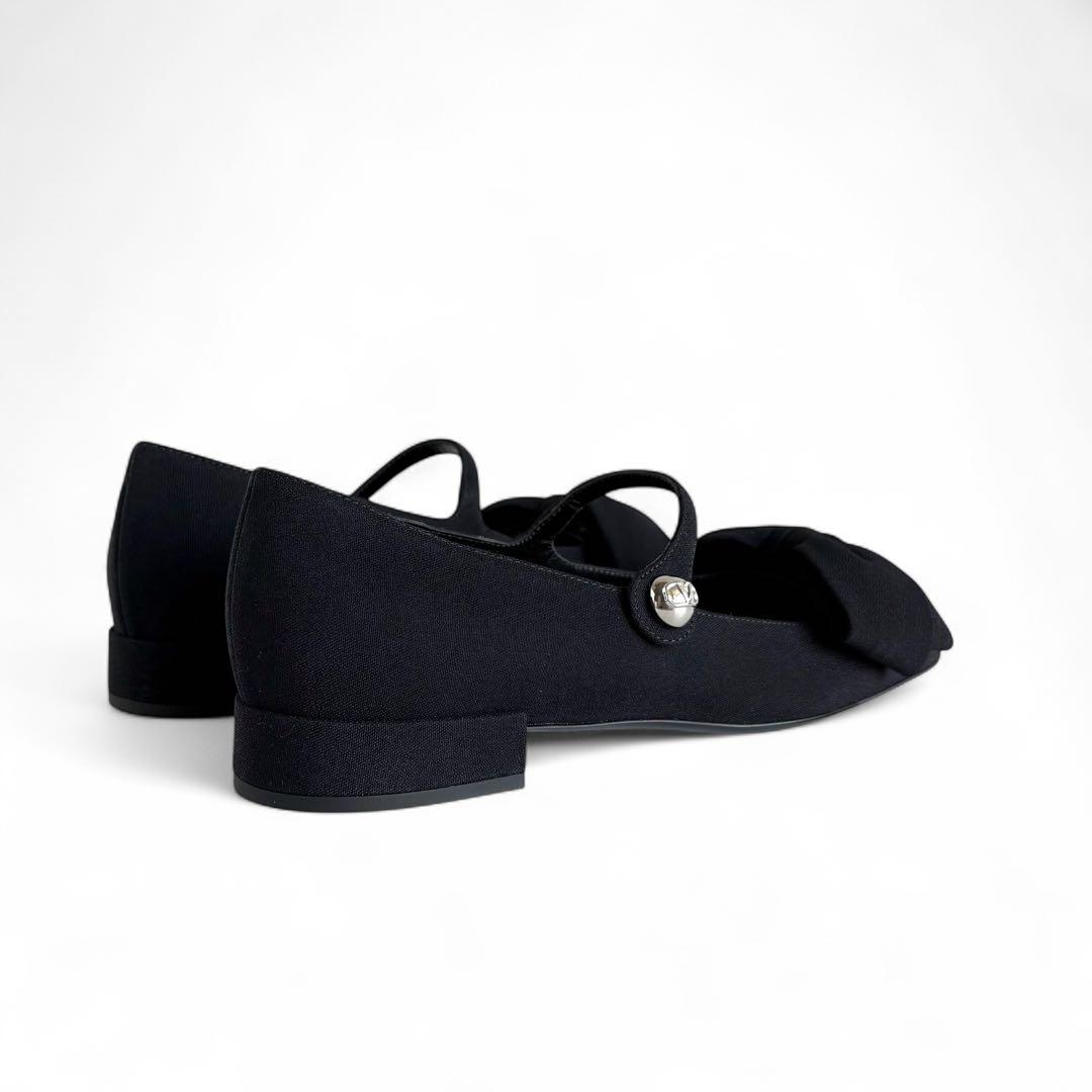 未使用 VALENTINO ボウジェーン クレープファブリック バレリーナ 現行