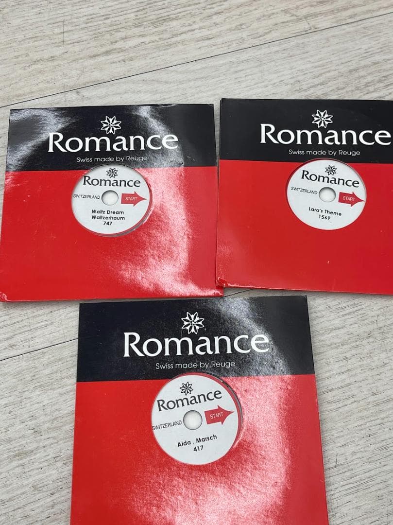 スイス リュージュ ディスクオルゴール Romance 象嵌 ディスク10枚