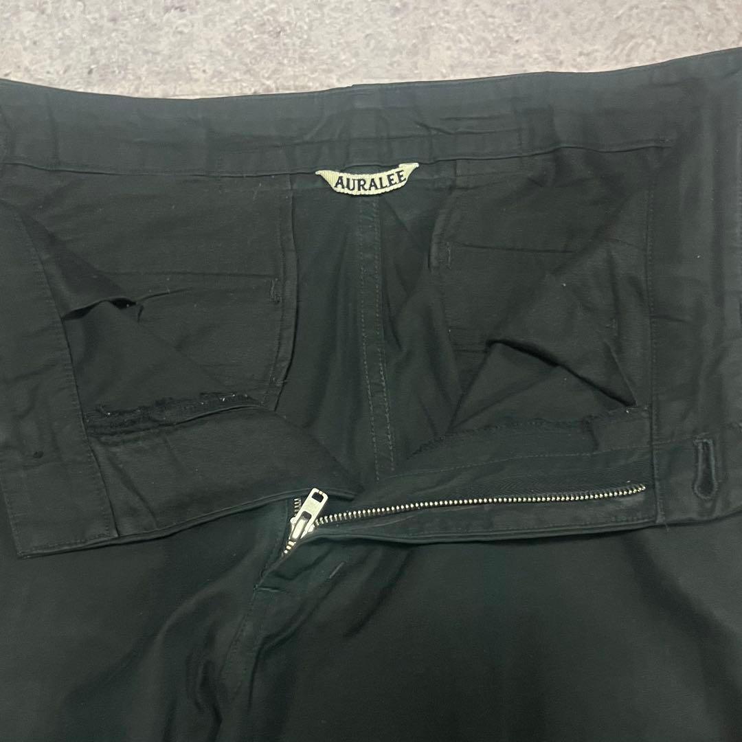 パンツ AURALEE cotton wide pants