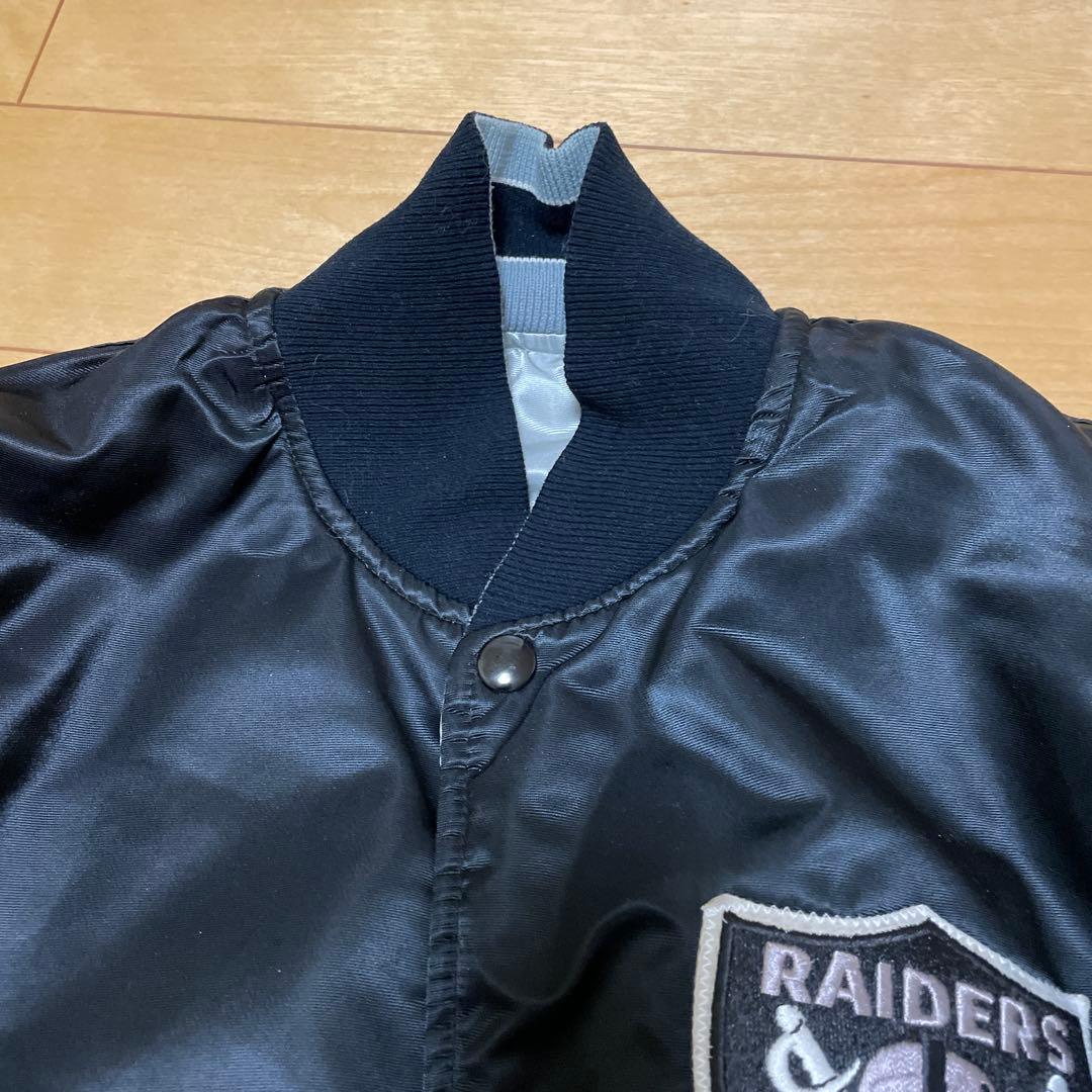 RAIDERS NFL スタジャン シルバー　ブラックのリバーシブル