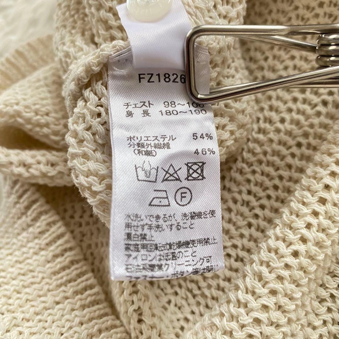 【美品】フレッドペリー リネンライク ニットポロシャツ グレー L 完売モデル