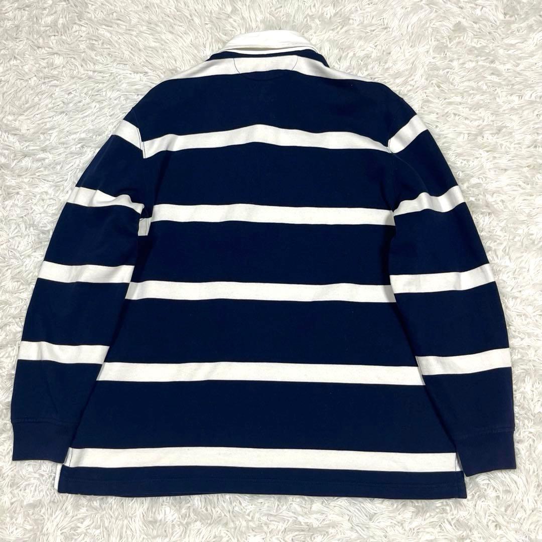 ラルフローレン 現行QRタグ ラガーシャツボーダー 大きいサイズXL 裏起毛