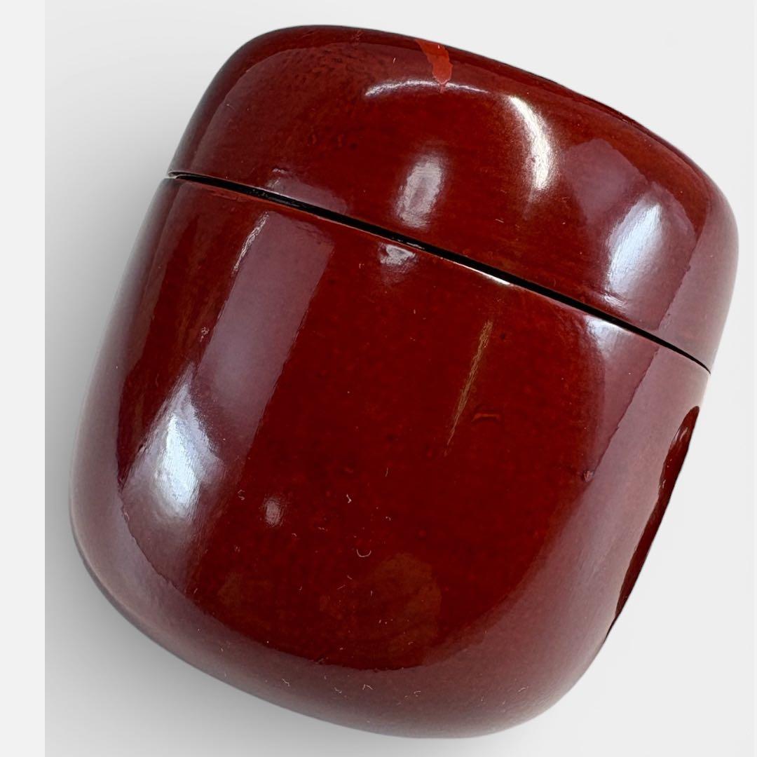 【中古】讃岐後藤塗　松葉ノ画尻張棗　堀内宗完書付（共箱）USED〈税込•送料込〉