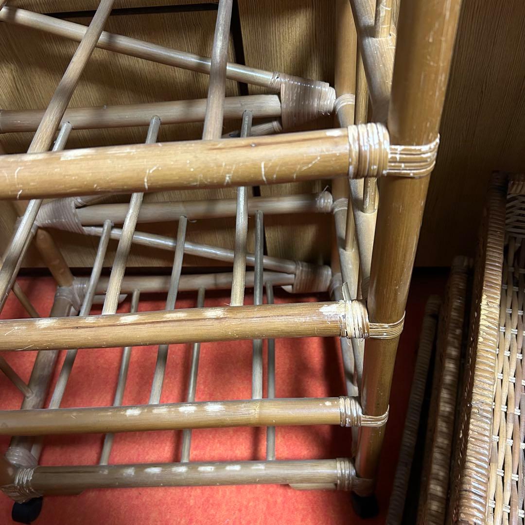 籐　ラタン　収納　7段