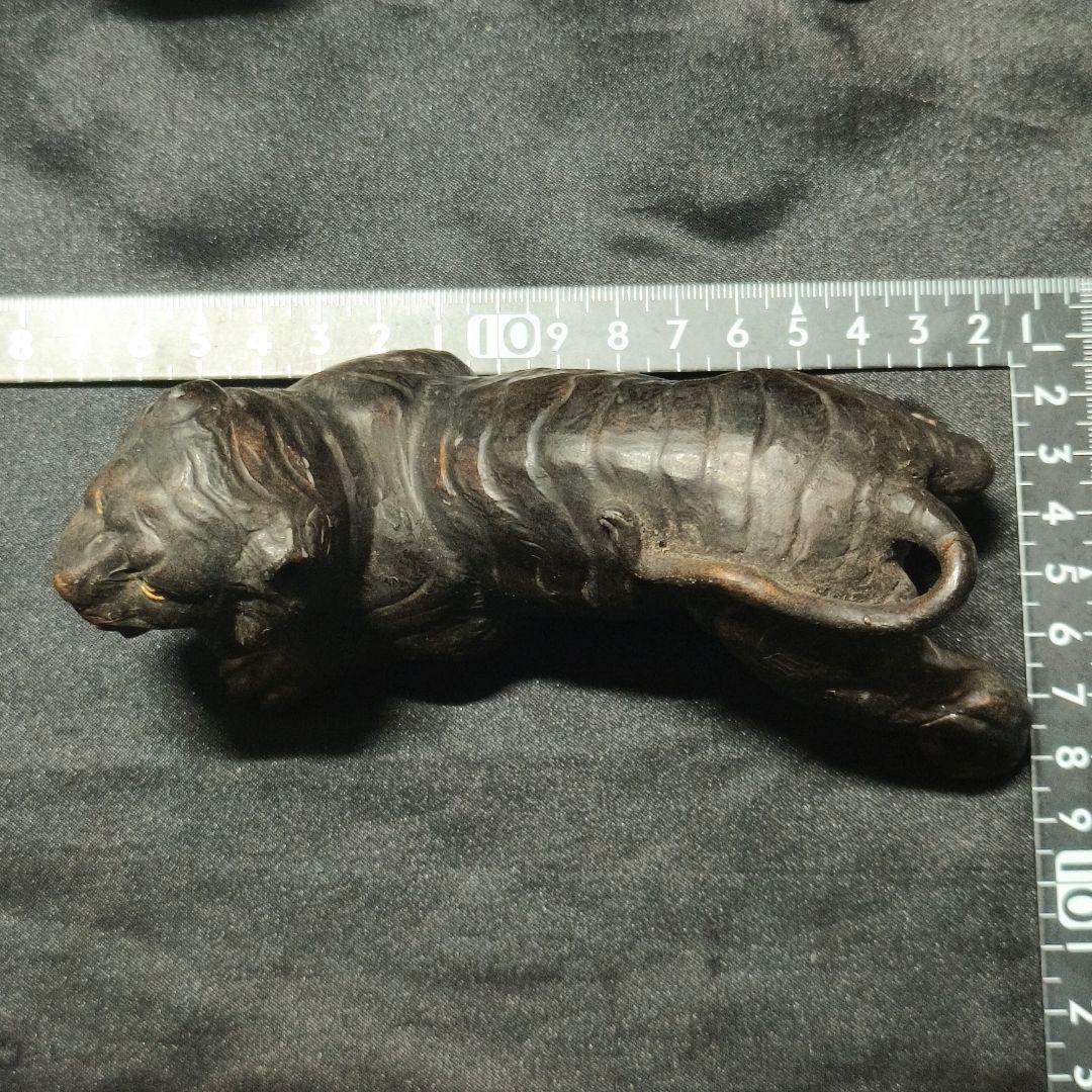 中国骨董 虎2頭 陶芸品 無銘時代物 古美術品 アンティーク コレクター放出美品