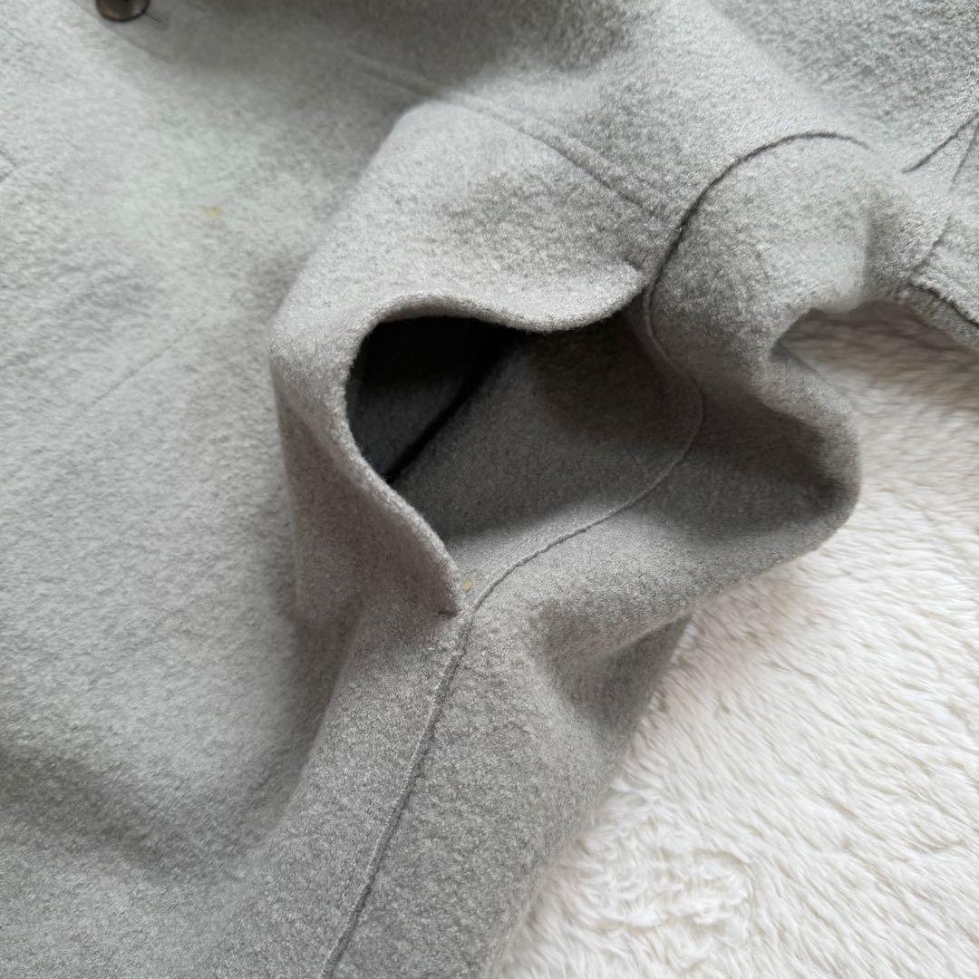 【美品】ヨーガンレール 縮絨ウールコート グレー フェルト地 メンズ可