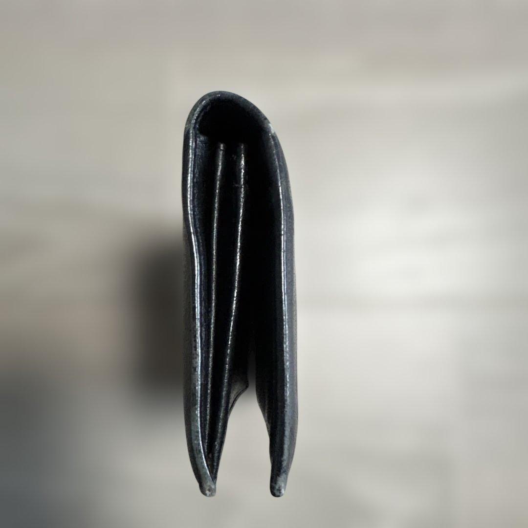 【CHANEL】カメリア 二つ折り長財布 レザー ブラック（シャネル）