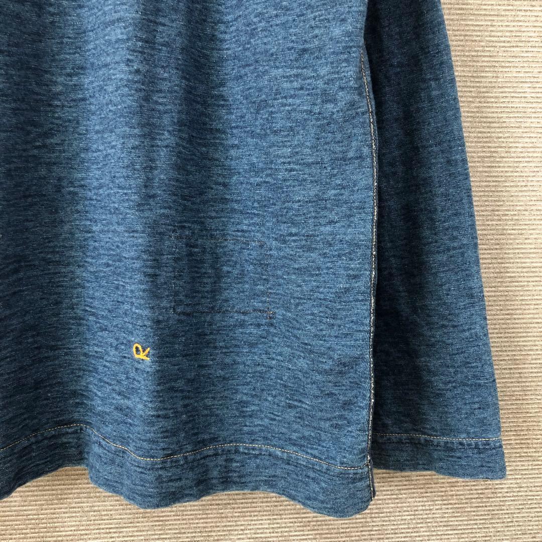 45R 天竺の908馬モック(インディゴ 重) ネイビー