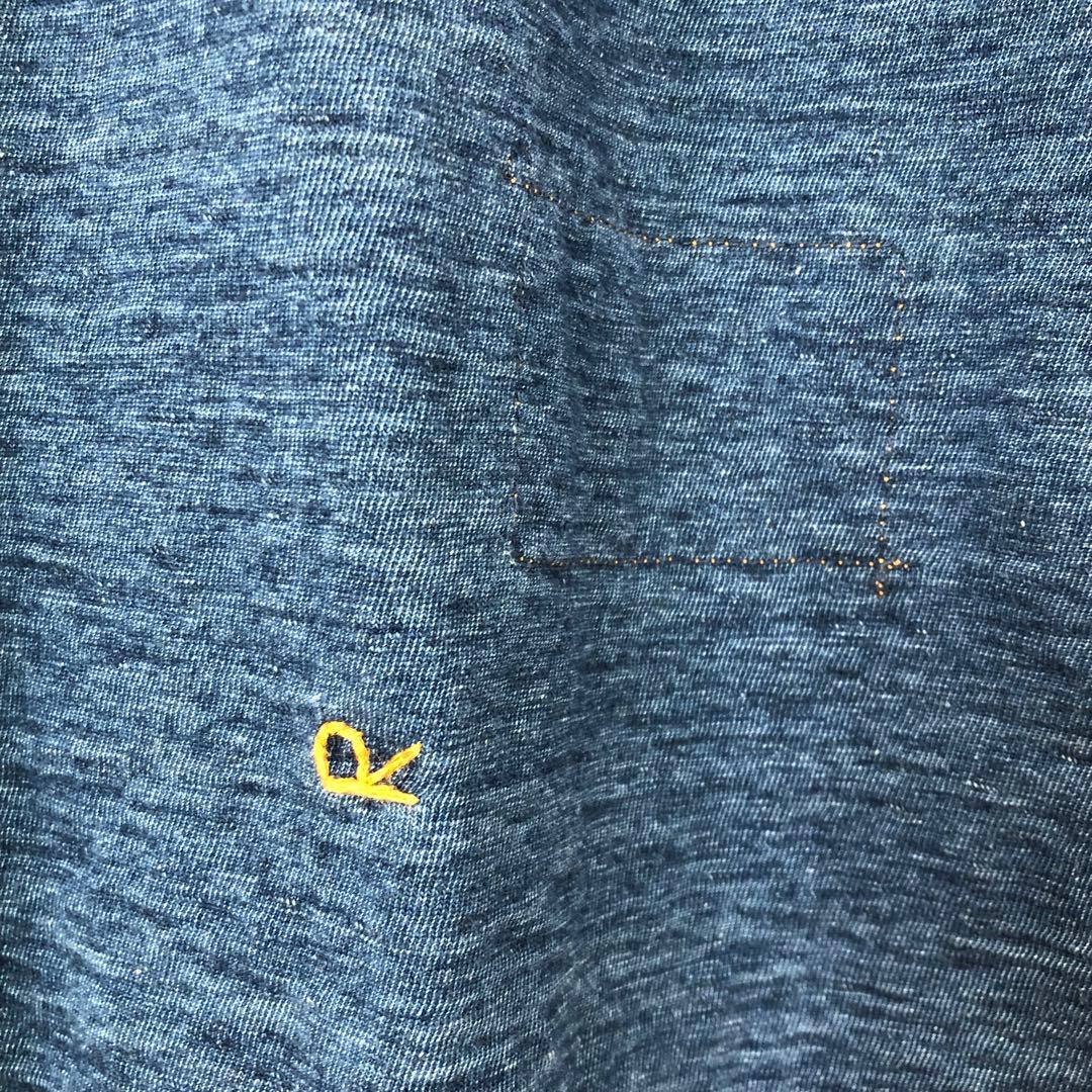 45R 天竺の908馬モック(インディゴ 重) ネイビー