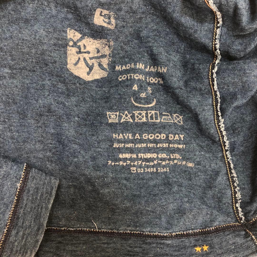 45R 天竺の908馬モック(インディゴ 重) ネイビー