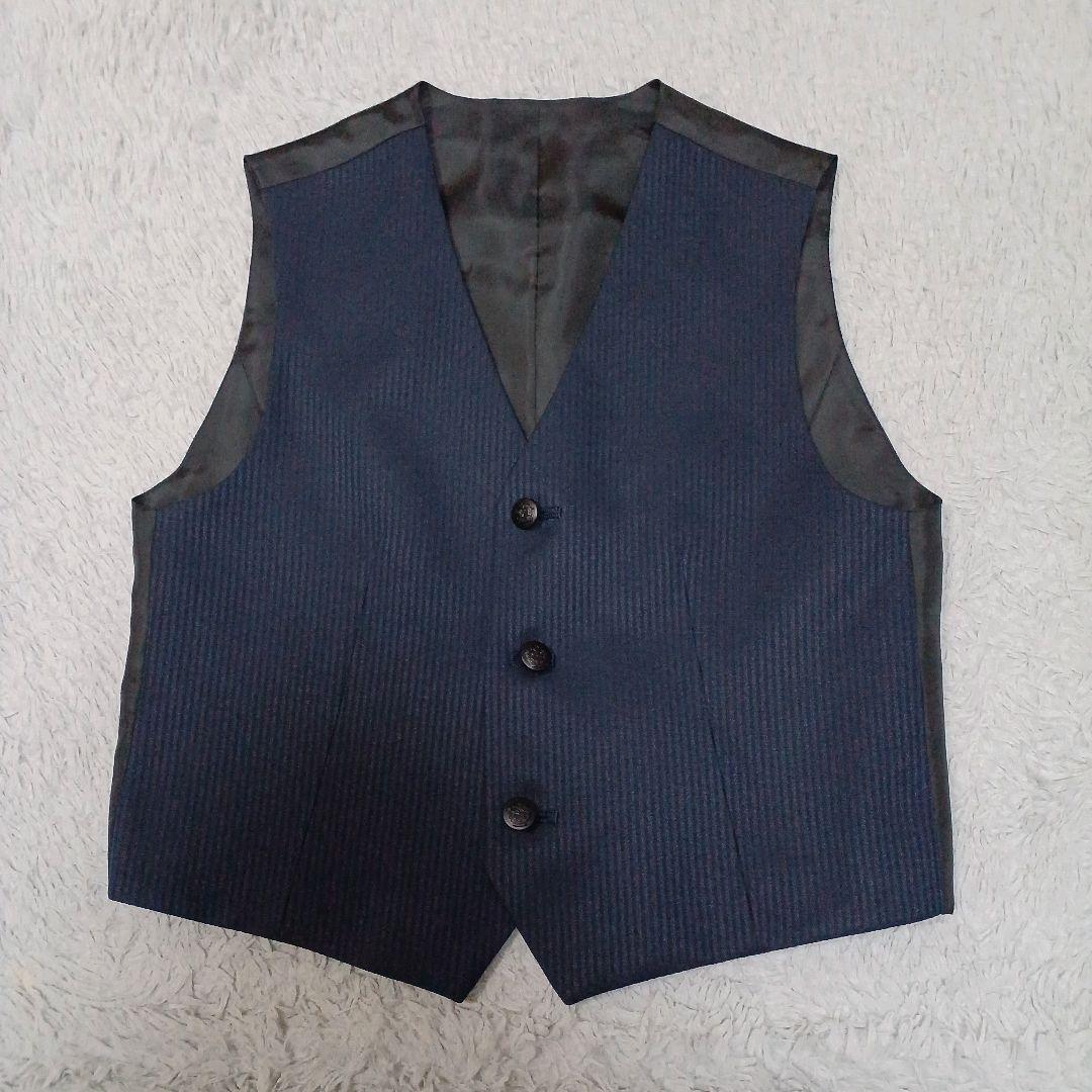 WF ワンダーファクトリー スリーピース フォーマルスーツ 黒ボタン　140