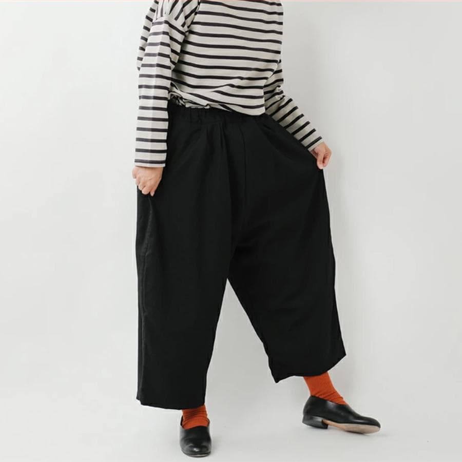 オーディナリーフィッツ✨ふんわり丸みバルーン コットンウール ボールパンツ日本製