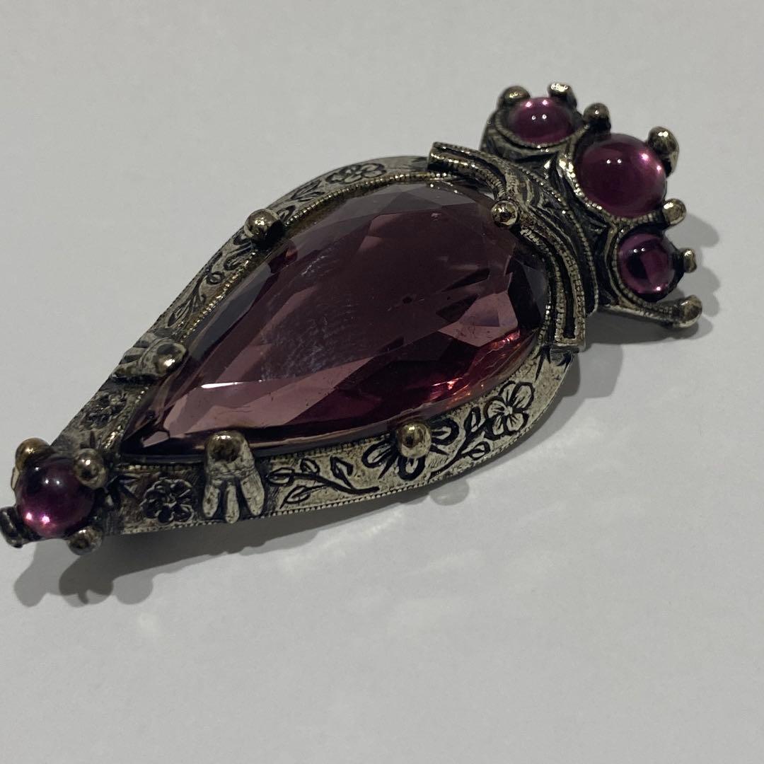 MIRACLE 英国ヴィンテージブローチ　カラーストーン