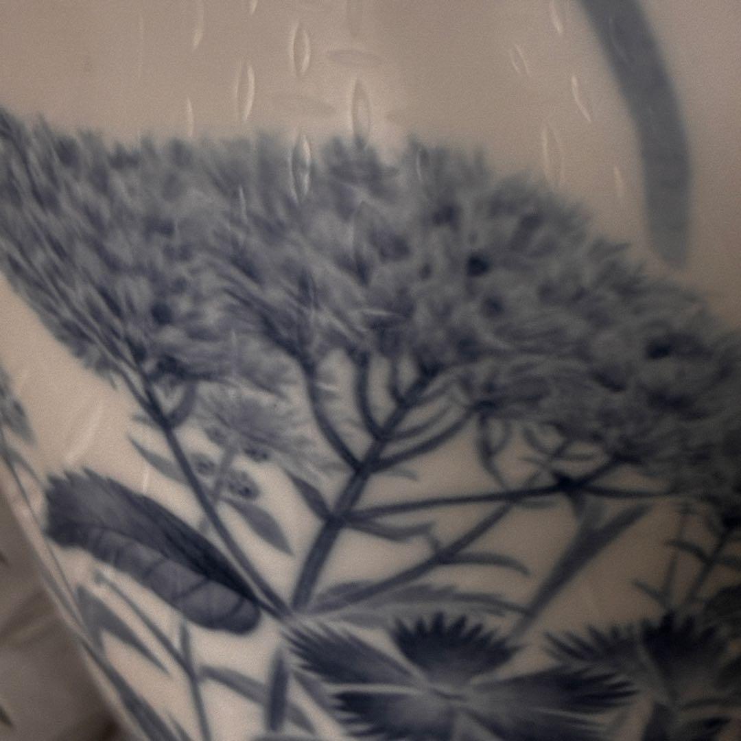 【希少】大倉陶園 草加紋様 金彩口 花瓶 高さ 28cm 口縁口径 11.5cm