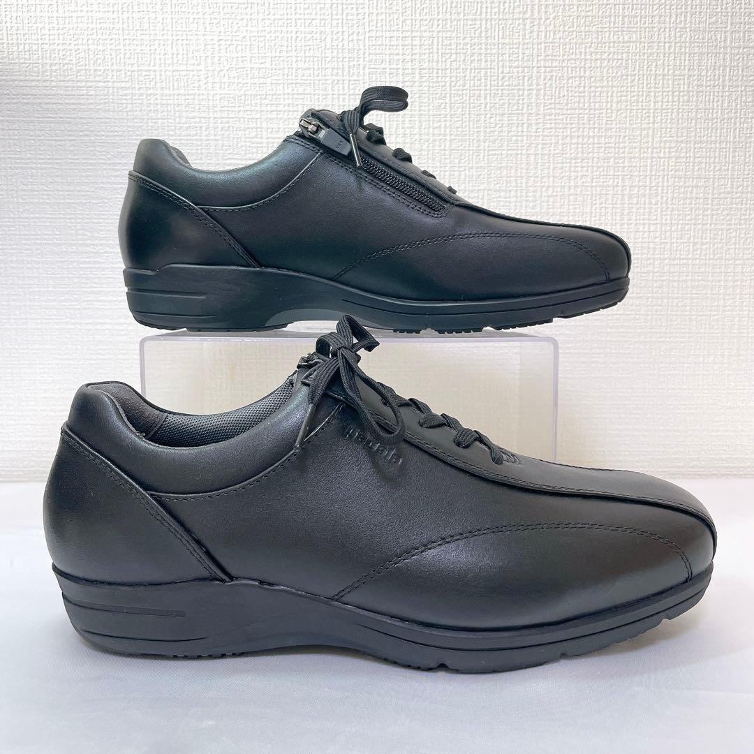 【タグ付き未使用】 アシックス ペダラ26cm ビジネスシューズ サイドジップ