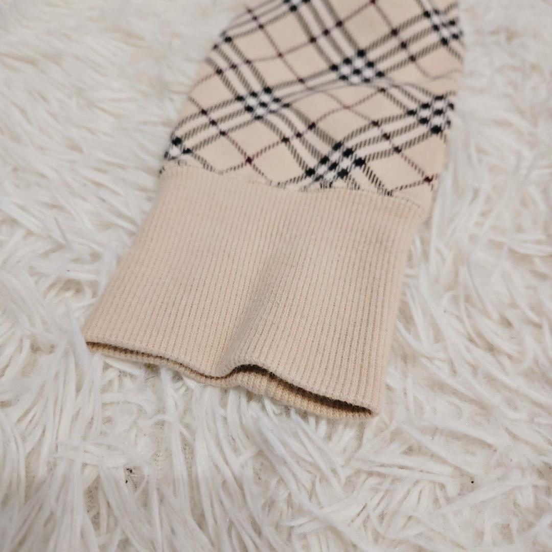 バーバリーブルーレーベル トラックジャケット M ノバチェック ホースロゴ　刺繍