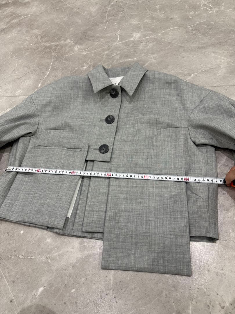 ENFÖLD（エンフォルド）ショートジャケット／サイズ38／グレー