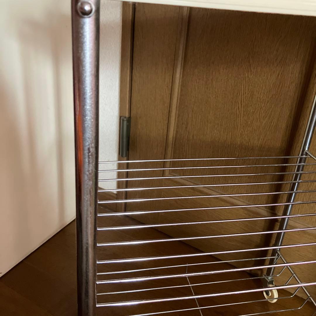 レトロ　花柄　キッチンワゴン