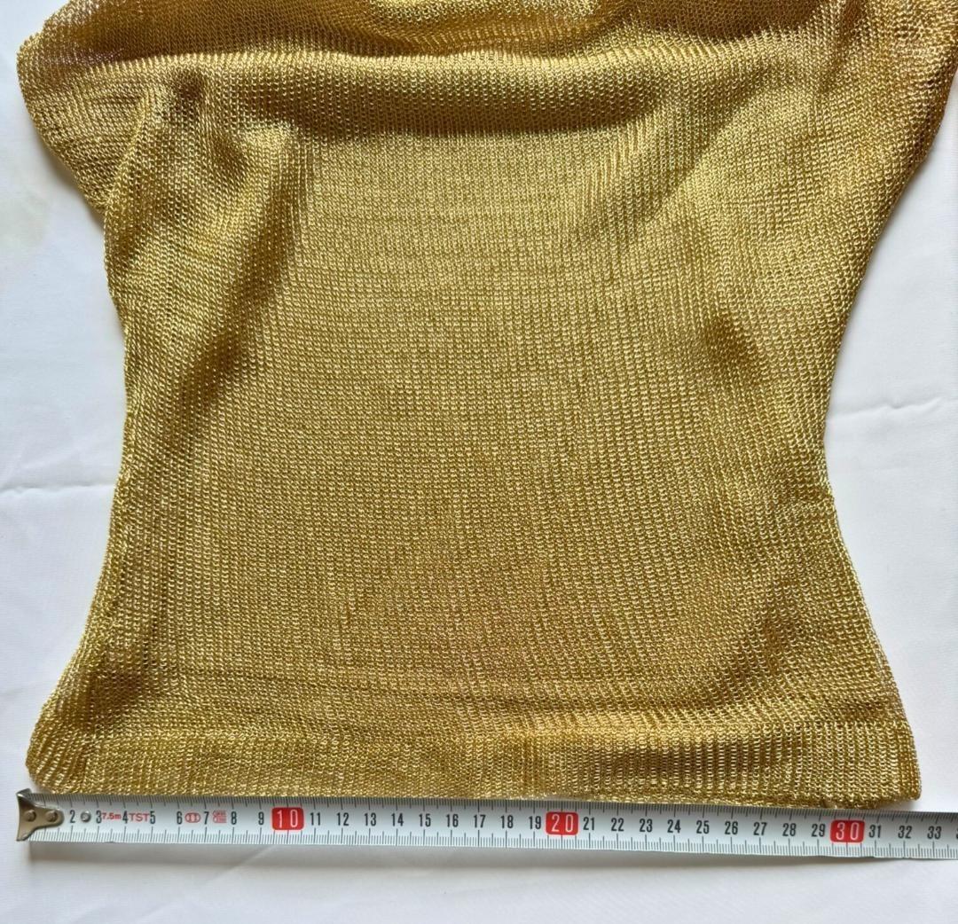 John Galliano Y2K ゴールド キャミ トップ 裏地付き サイズS