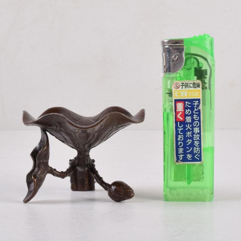 Mr.+Ms.Bean（廣上精一）作　銅製　蓮形　蓋置　共箱　V　8460