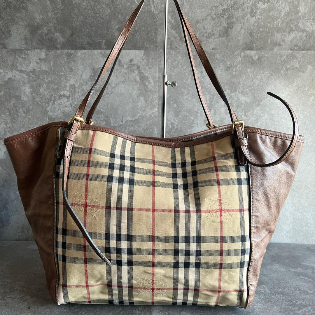 ⭐️BURBERRY⭐️バーバリー トートバッグ ノバチェック シャドーホース
