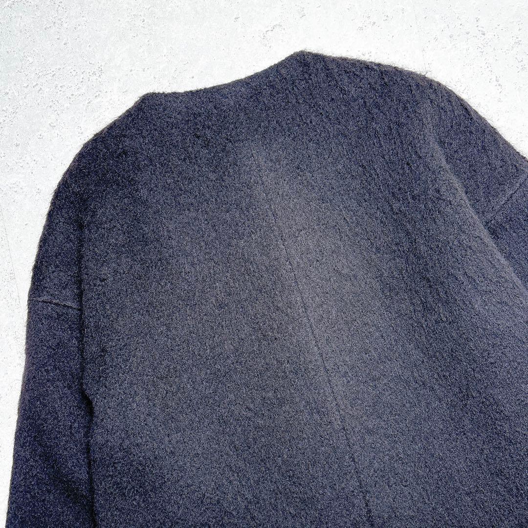 アルアバイル　モヘヤ混　シャギーノーカラージャケット　ショートコート