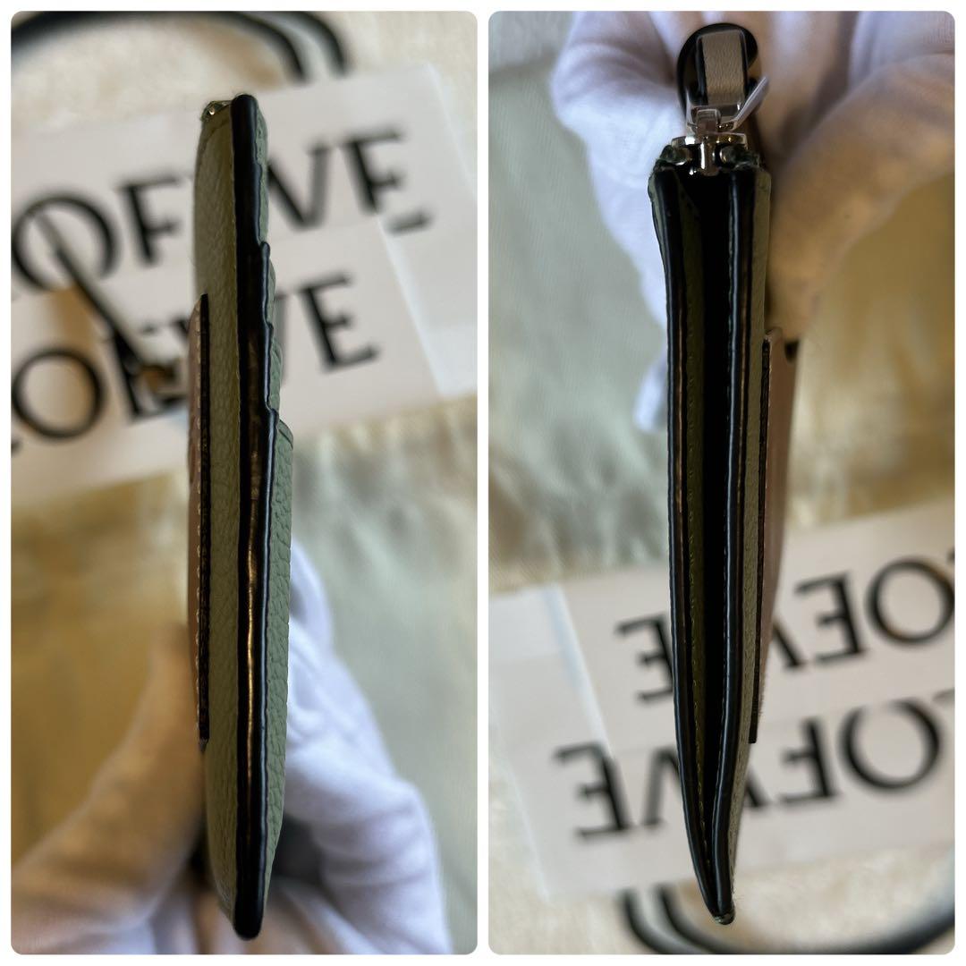 【美品】ロエベ カードホルダー ローズマリー タン