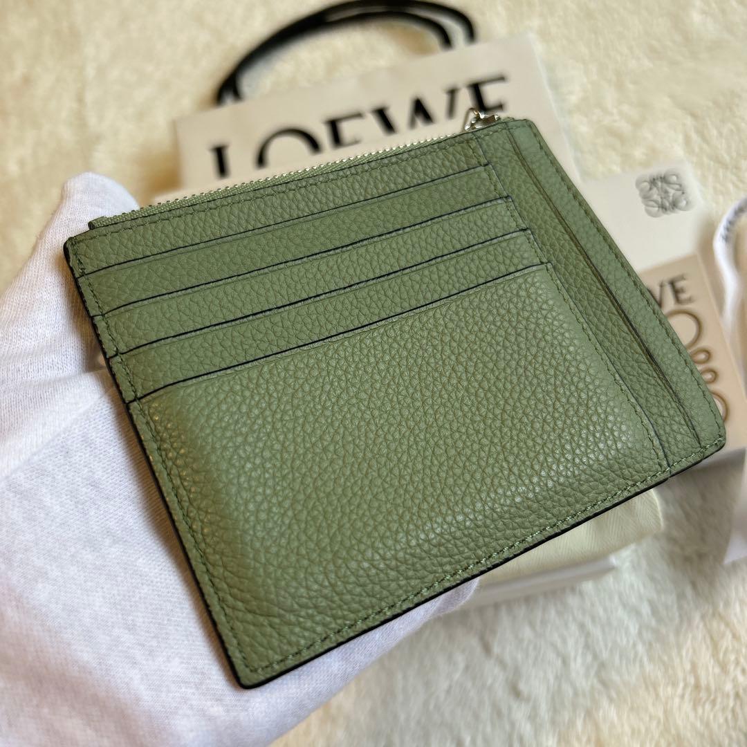 【美品】ロエベ カードホルダー ローズマリー タン