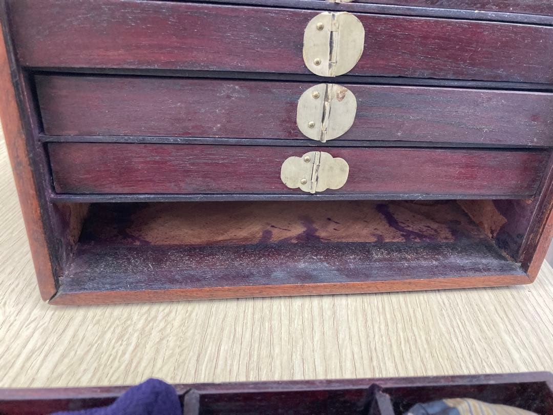 【骨董品】麻雀牌セット 木製収納箱付き