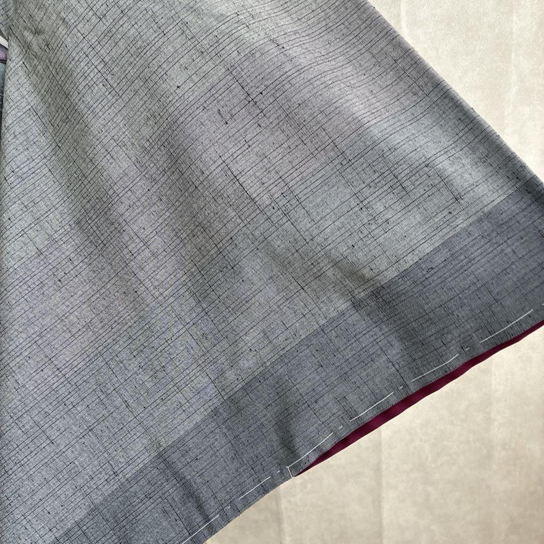 〈着物のみ〉小紋　着物　紬　トールサイズ　しつけ付き　粋　凛とした美　G9