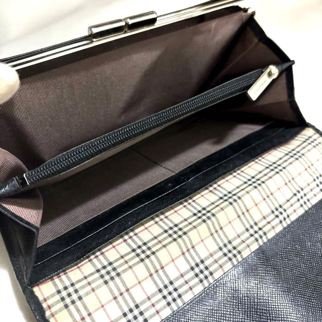 あちょら様　BURBERRY◆バーバリー ◆黒ブラック◆ノバチェック◆長財布