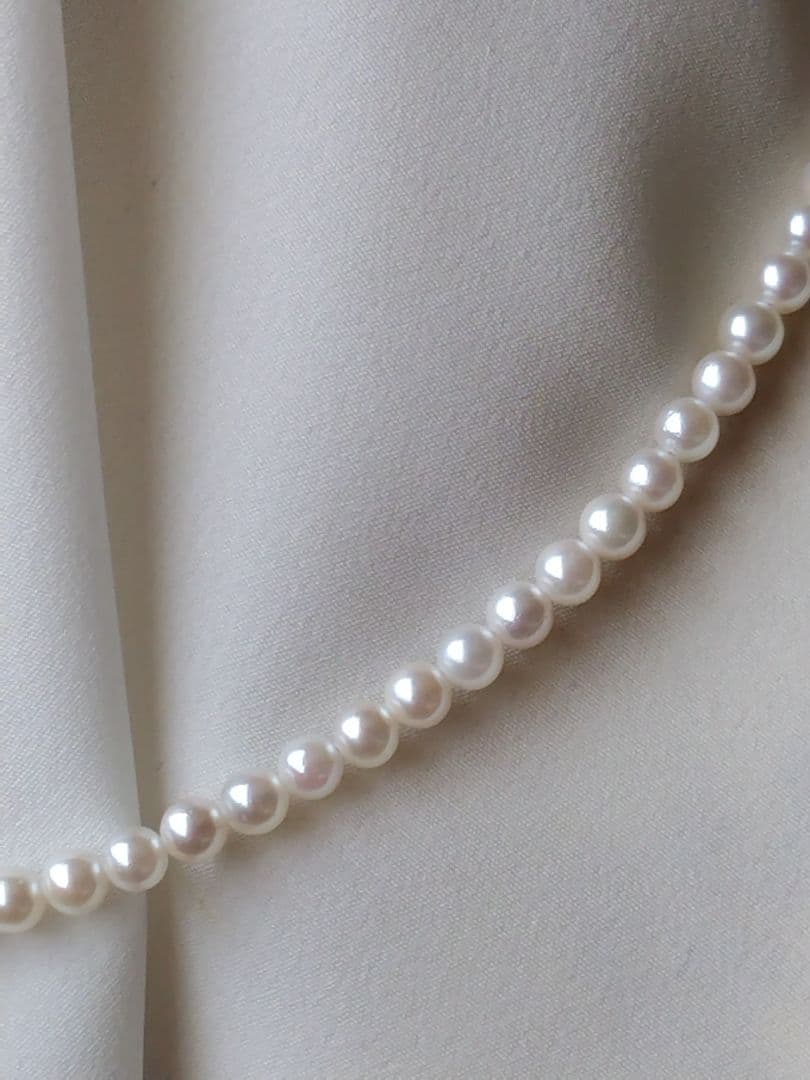 K18WG アコヤ真珠ベビーパール ネックレス