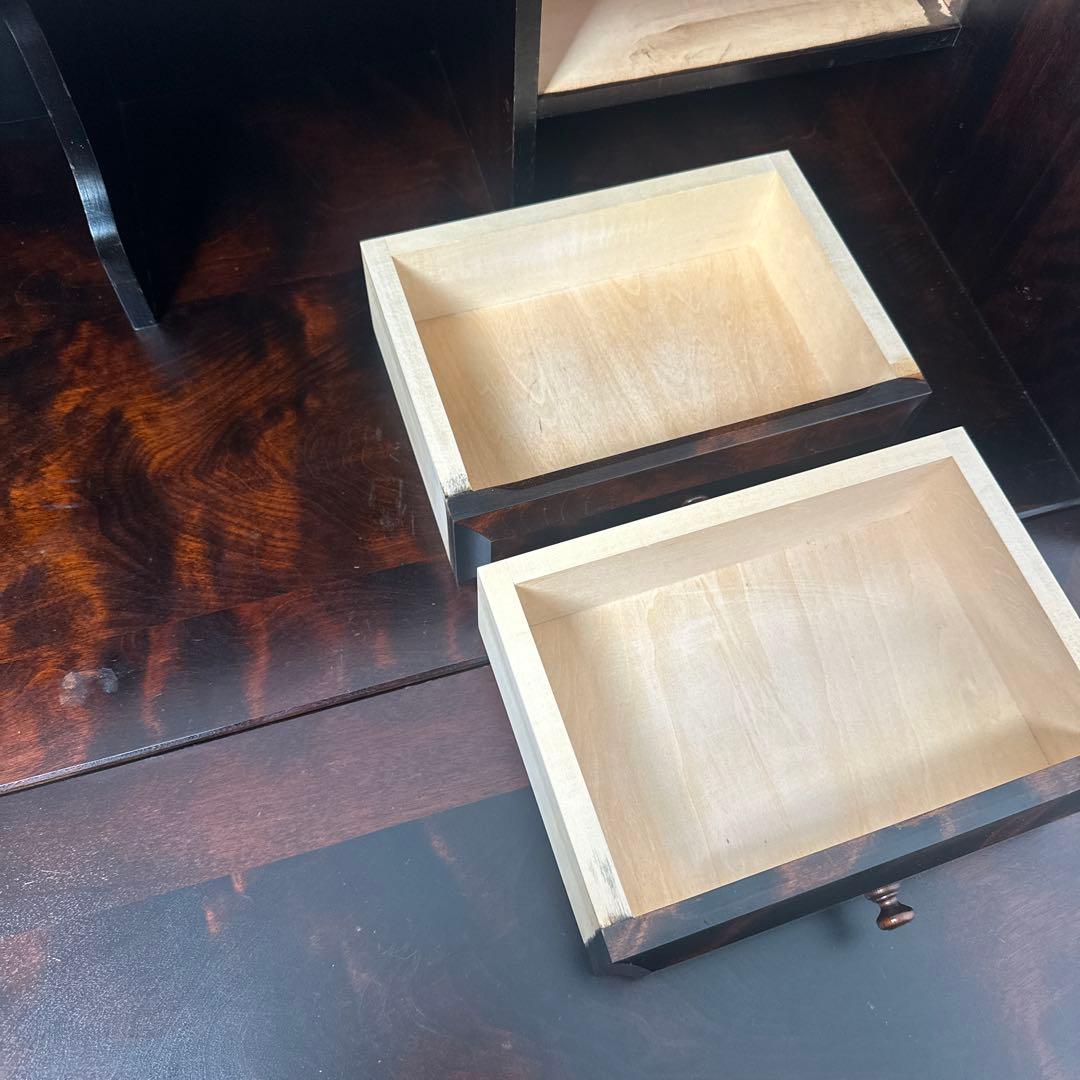 北海道民芸家具 ライティングビューロー カバ材 無垢材 ※i4※