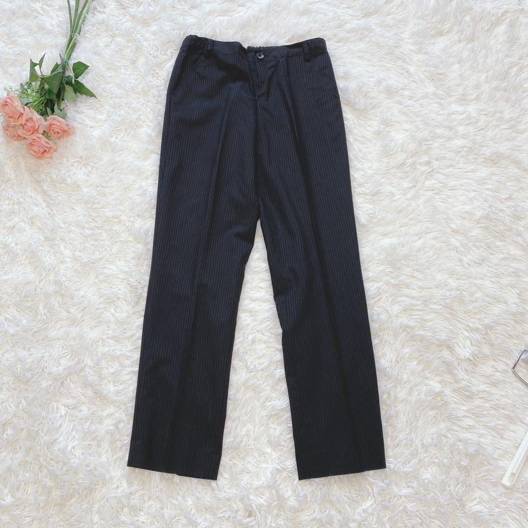 【160】美品　コムサイズム キッズスーツ5点セット ストライプ　卒業式