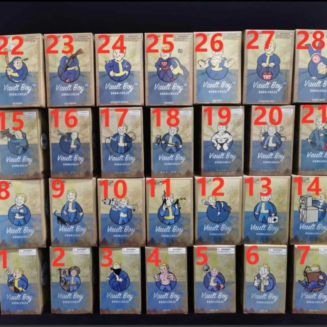 Falloutフォールアウトボルトボーイ全種類28個フルセットボブルヘッド