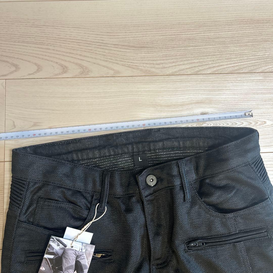 デグナー　ヒートガード付きバイク用メッシュパンツ　黒　L