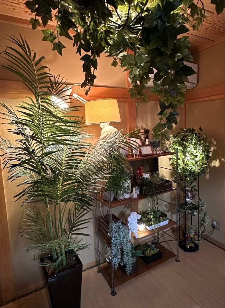 【1点もの】イミテーショングリーン フロアライト オブジェ2点おまけ【引取限定】