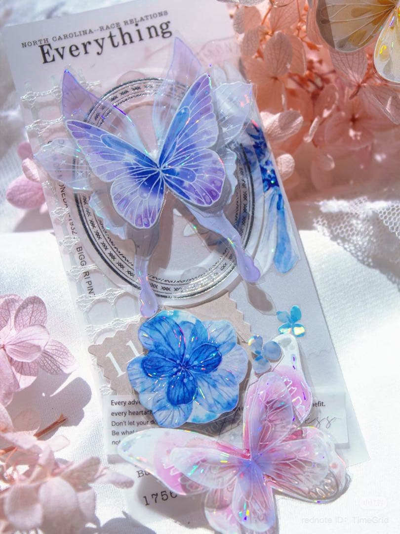 时间格子《虹息之羽》海外マスキングテープ　マステ 【2386】