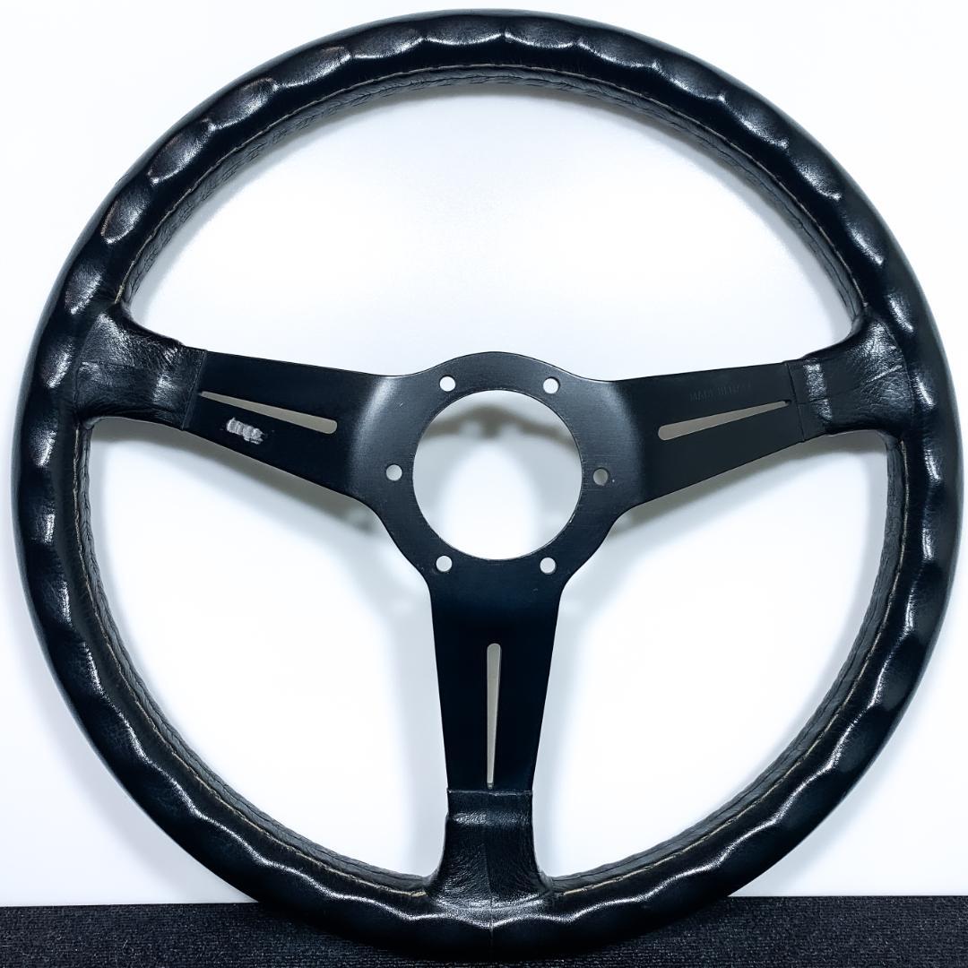 希少 オールド ナルディ クラシック レザーステアリング 新品ホーンボタンネジ付