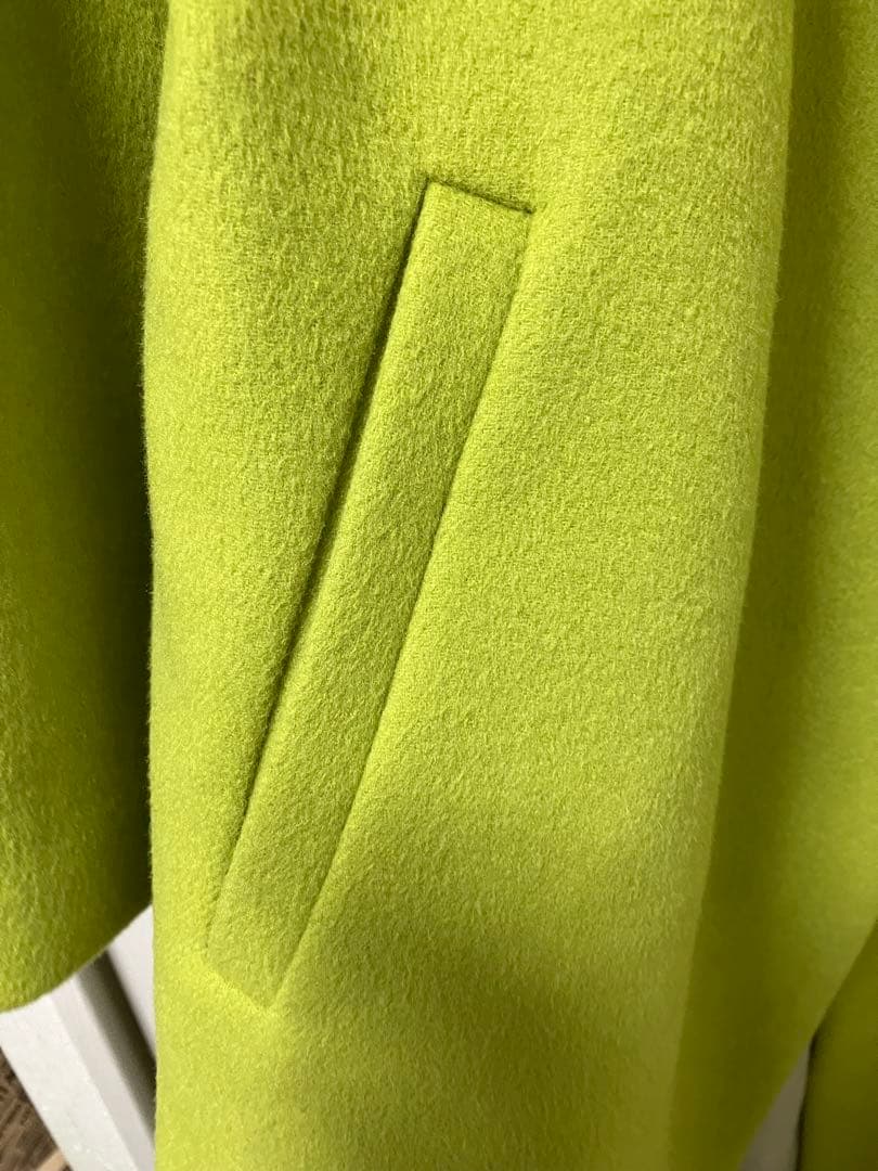 定価47000Spick &span ピスタチオグリーンコートタグ付き高級ウール