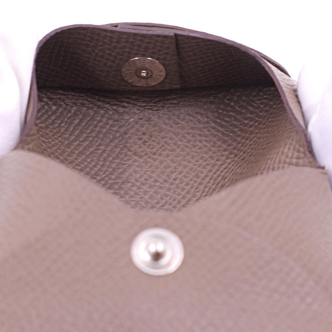 エルメス バスティア ケース レザー U刻印 グレージュ