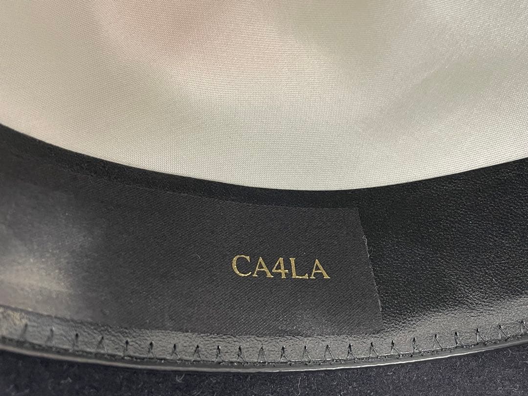 定価64,800円【美品】ボルサリーノ 羽根つき 高級ハット M58 ブラック