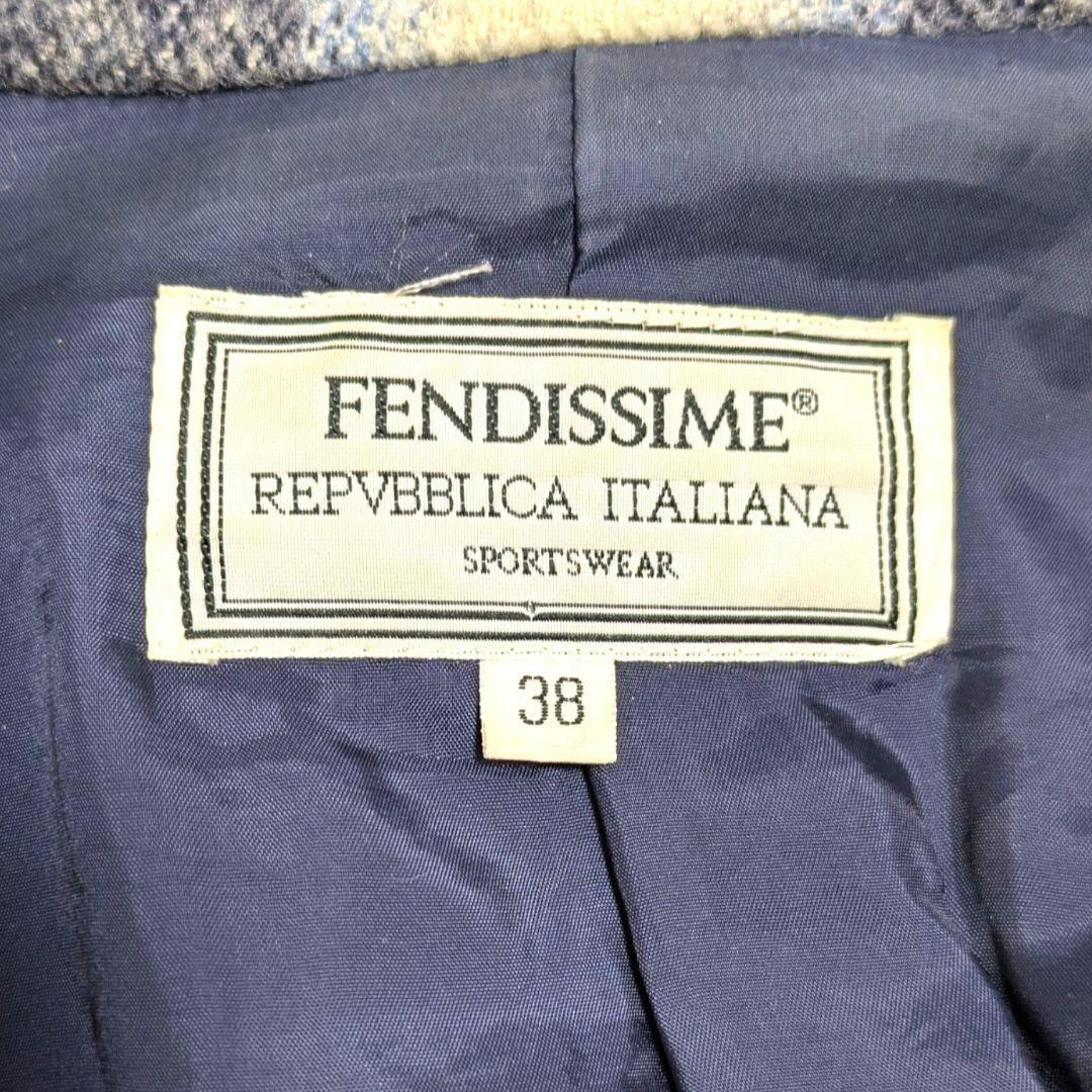 フェンディシメ オンブレチェック ジャケット オーバーサイズ M