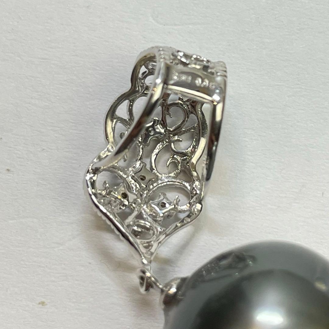 k18WG 本真珠　ネックレストップ　アクセサリー　レディース　チャーム