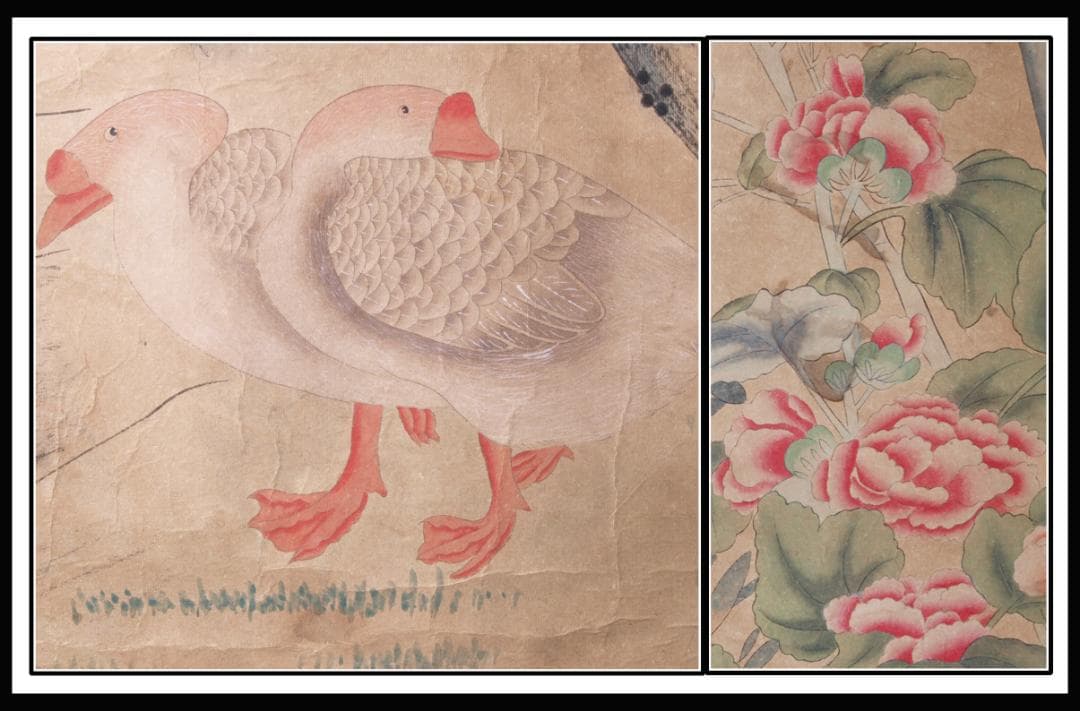 中国宋時代　林椿作 肉筆保證 唐物唐本　掛け軸　捲りAK823A13-2