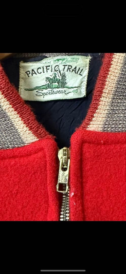 50s 60s PACIFIC TRAIL スタジアムジャケット　ウール　短丈