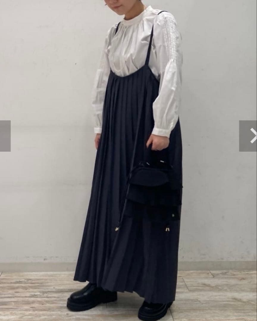 【美品】 un cinq ⿻ コットン 襟袖タック ブラウス セレモニー お仕事