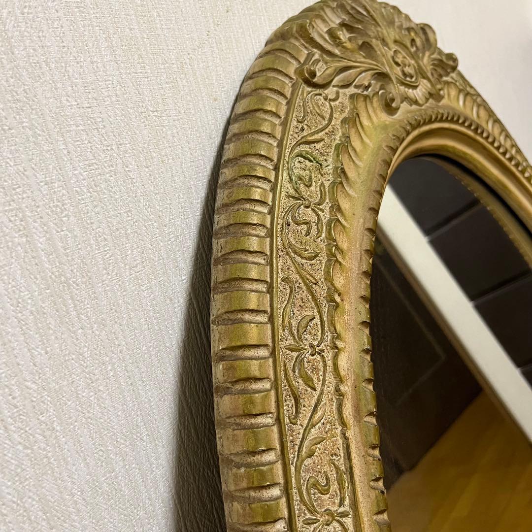 姿見鏡　大型　ウォールミラー　おしゃれ　可愛い　楕円　鏡　壁掛け