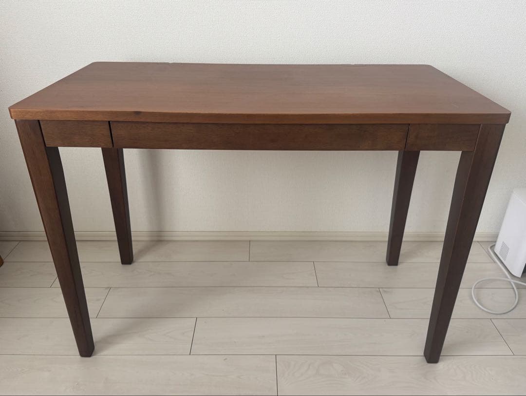 【ベルメゾン】ウォールナット 木製 パソコンデスク 机 ダークブラウン