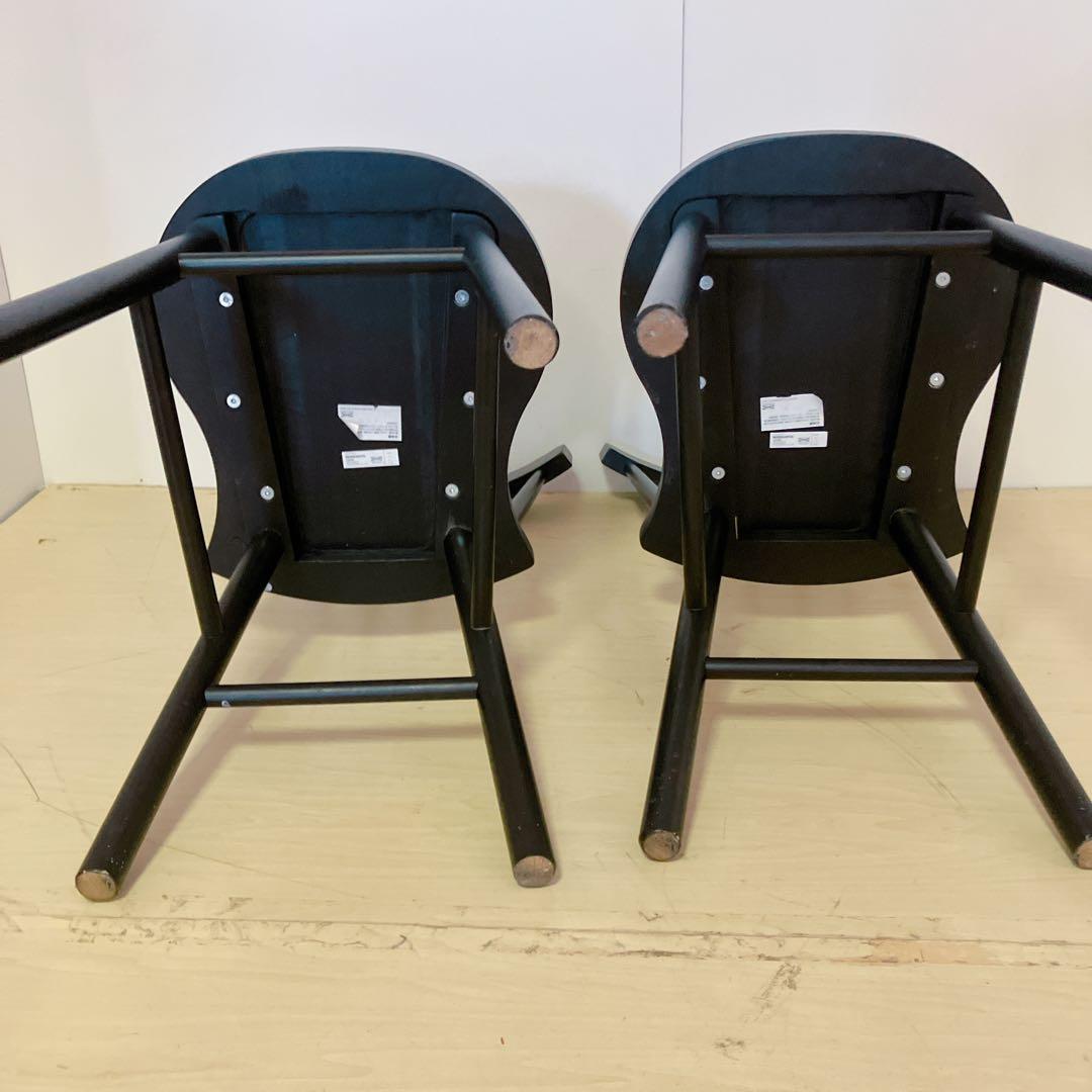 IKEA イケア　木製ダイニングチェア　ノッラリード　ウィンザーチェア　2脚
